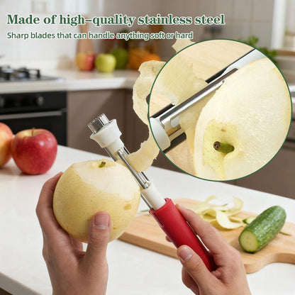 ✨2 in 1 Apple Corer and Peeler - Stainless Steel Fruit Corer